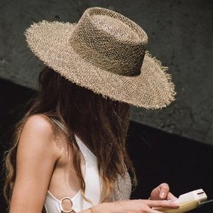 Lack of Color Sunnydip Fray Boater Hat